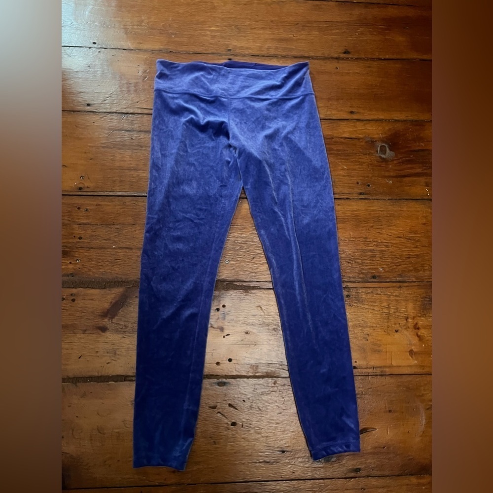 Athleta Elation Velvet Tight Leggings Purple Lilac Velour Nwot Never Worn Sz Xl